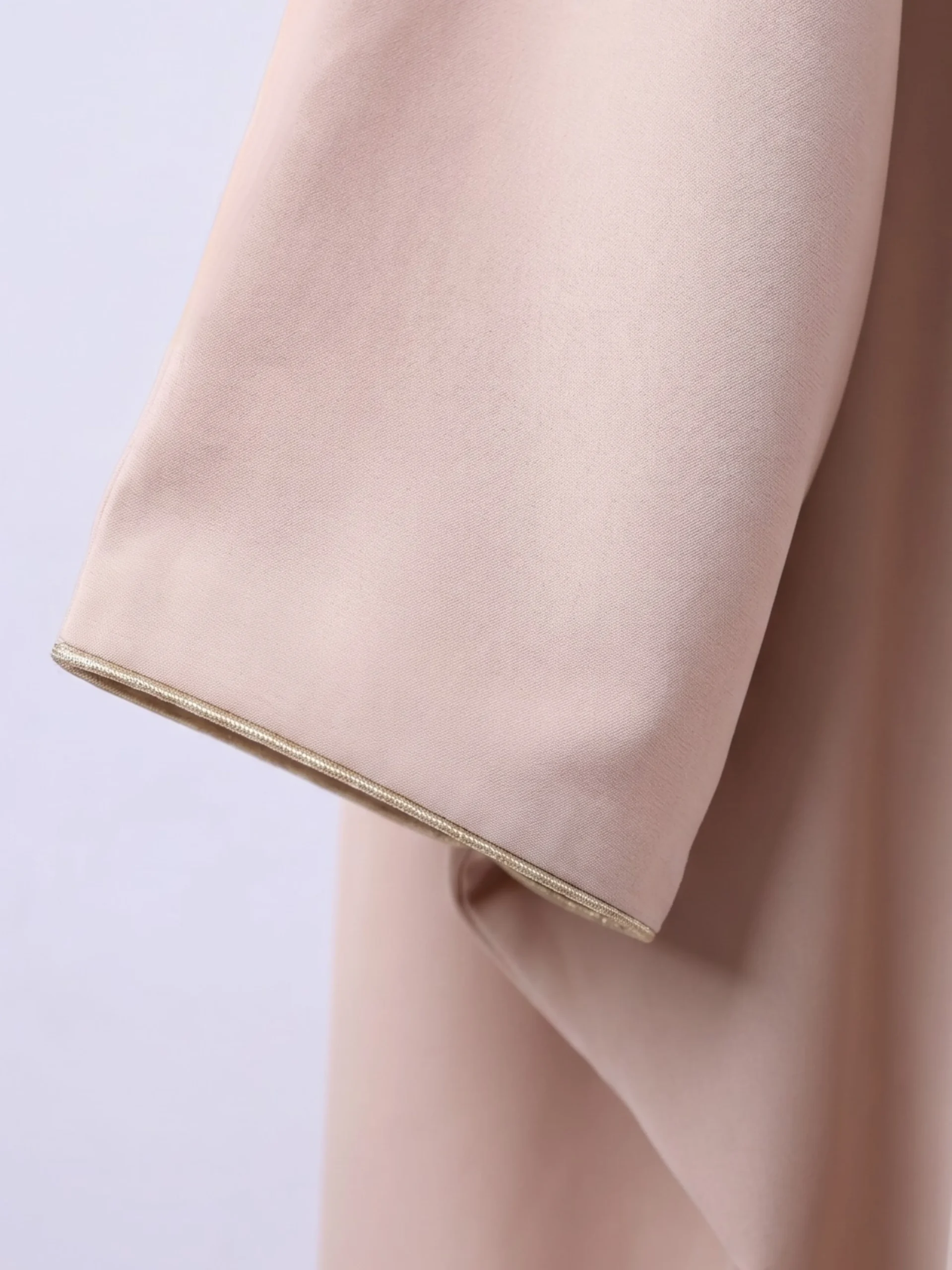Soft Beige Open Abaya Sleeves in Dubai